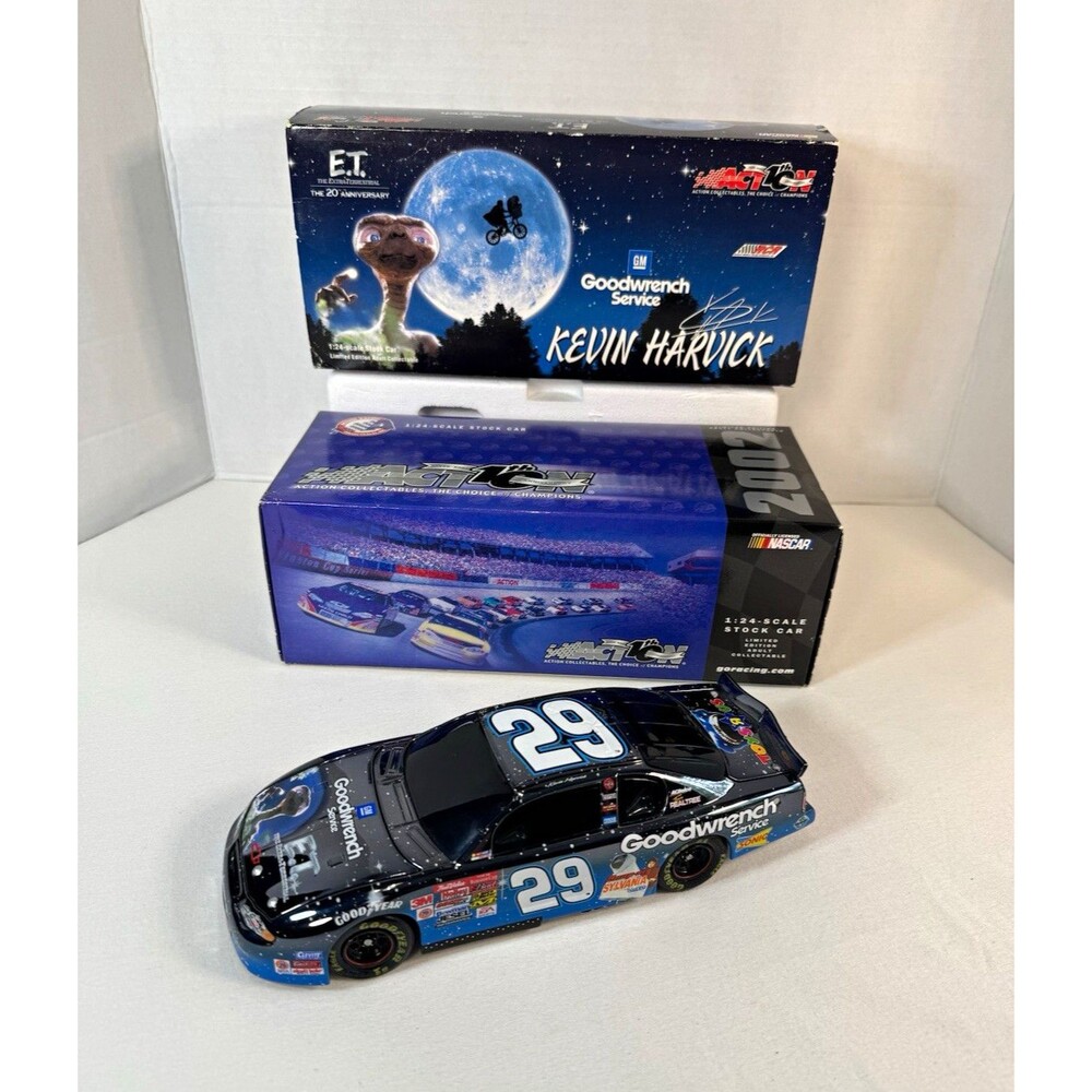 2002 Kevin Harvick #29 GM Goodwrench E.T. 20th Anniv 1:24 Diecast Bank Boxed